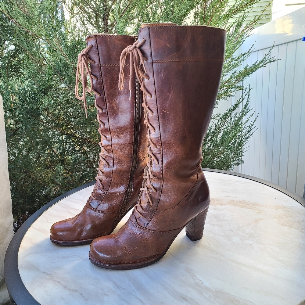 Frye Villager Lace Heeled Boots Women's Sz 8.5